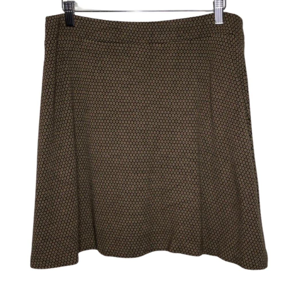 J. JILL | Brown and Black Ponte Flirty Mini Skirt | Size S - Picture 4 of 9